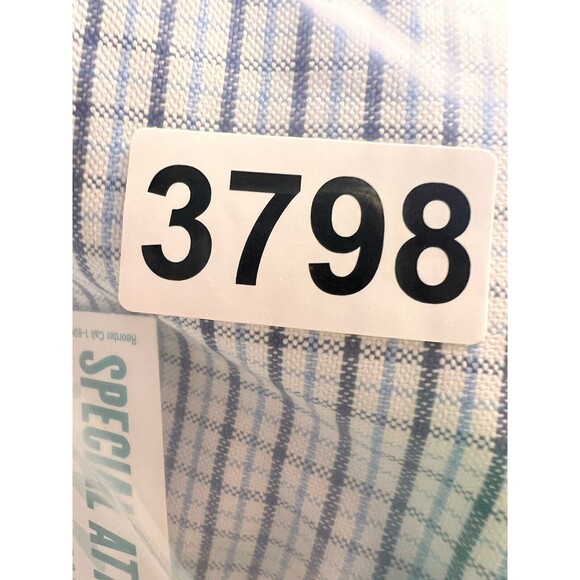 LL Bean Mens Size 17-37 Plaid Shirt Button Front Wrinkle Resistant - Picture 11 of 11